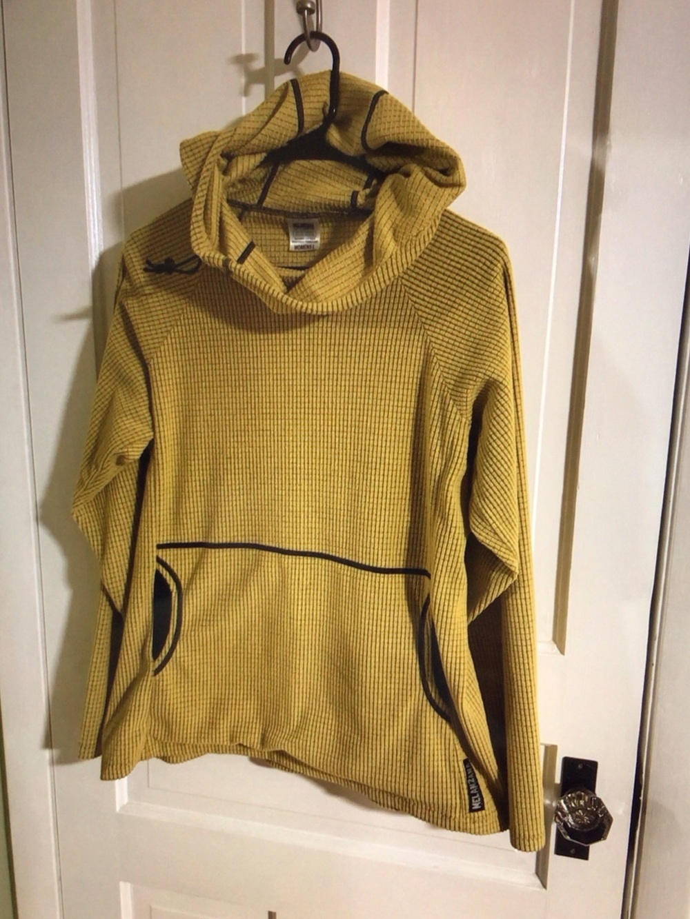 Melanzana Mustard Hooded Waffle Pullover